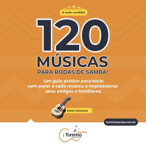 Apostila Cavaquinho - 120 Músicas para rodas de samba - sem parar!