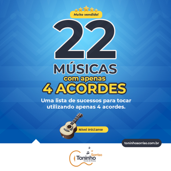 Apostila Cavaquinho - 22 Músicas com 4 Acordes